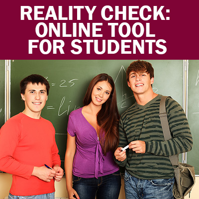 Select to open Reality Check – Online Tool for Students
