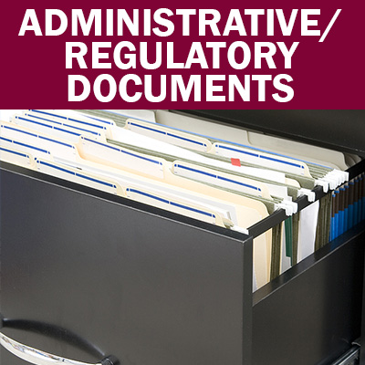 Administrative Regulatory Documents