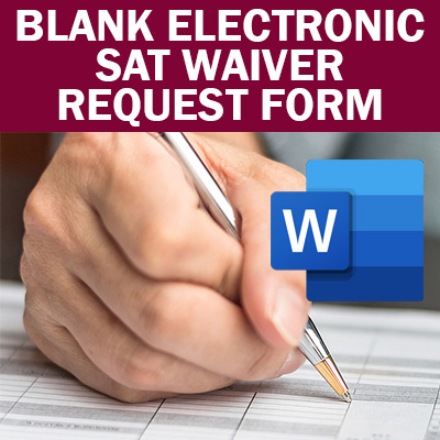 Blank Electronic SAT Fee Request Form